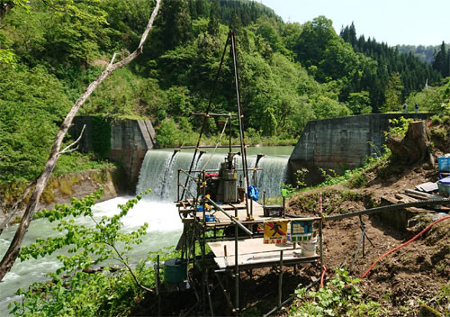 ボーリング現場